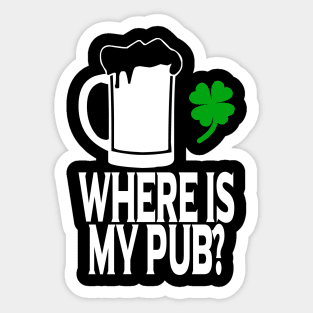 pub beer ireland Sticker